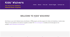 Desktop Screenshot of kidswaivers.org
