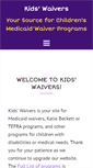 Mobile Screenshot of kidswaivers.org