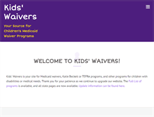 Tablet Screenshot of kidswaivers.org